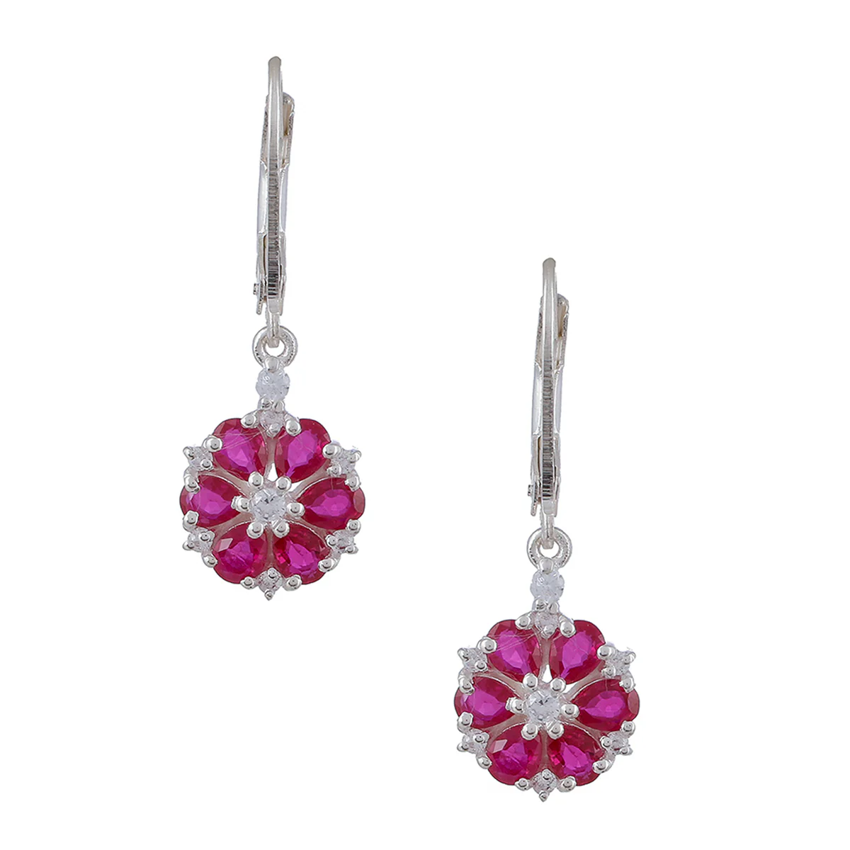Winsome 925 Sterling Silver Snowflake shaped Women's Earrings - Image 3
