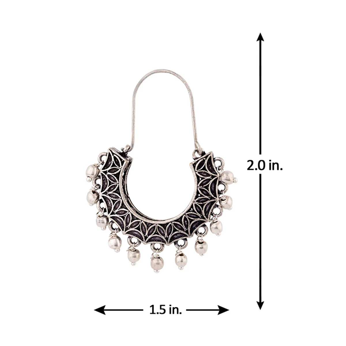 Work Essentials Embellished Hoop Earrings - Image 5