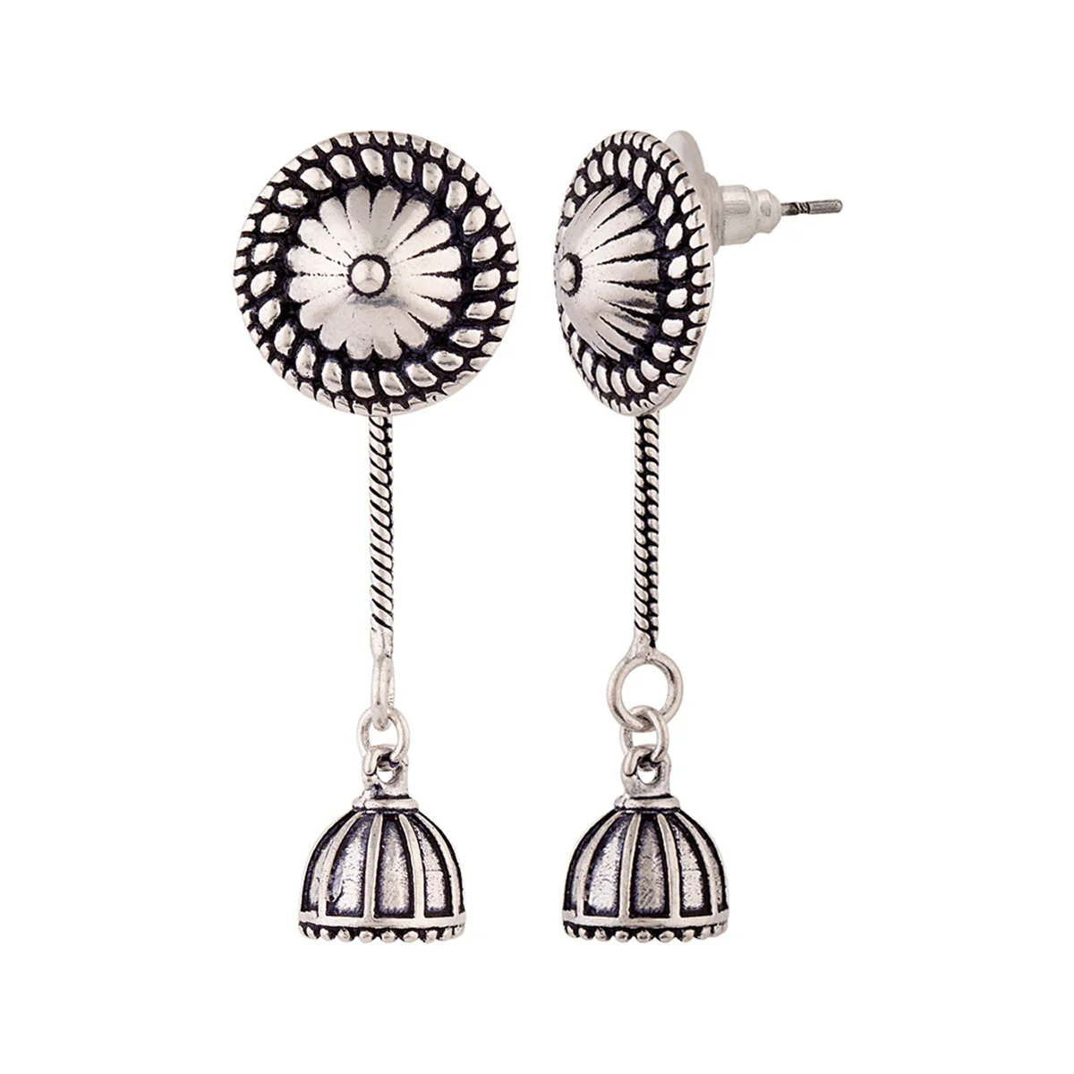 Work Essentials Jhumka Long Drop Earrings - Image 4