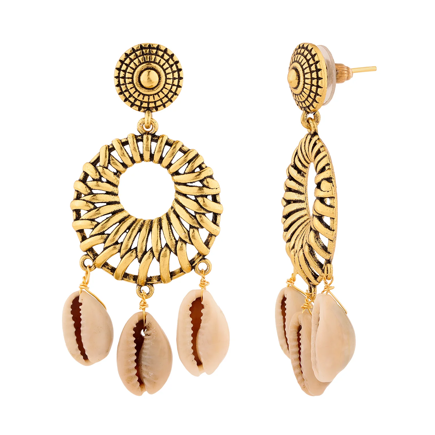 Woven Wonders Plain Dutch Weave Dangler Earrings - Image 3