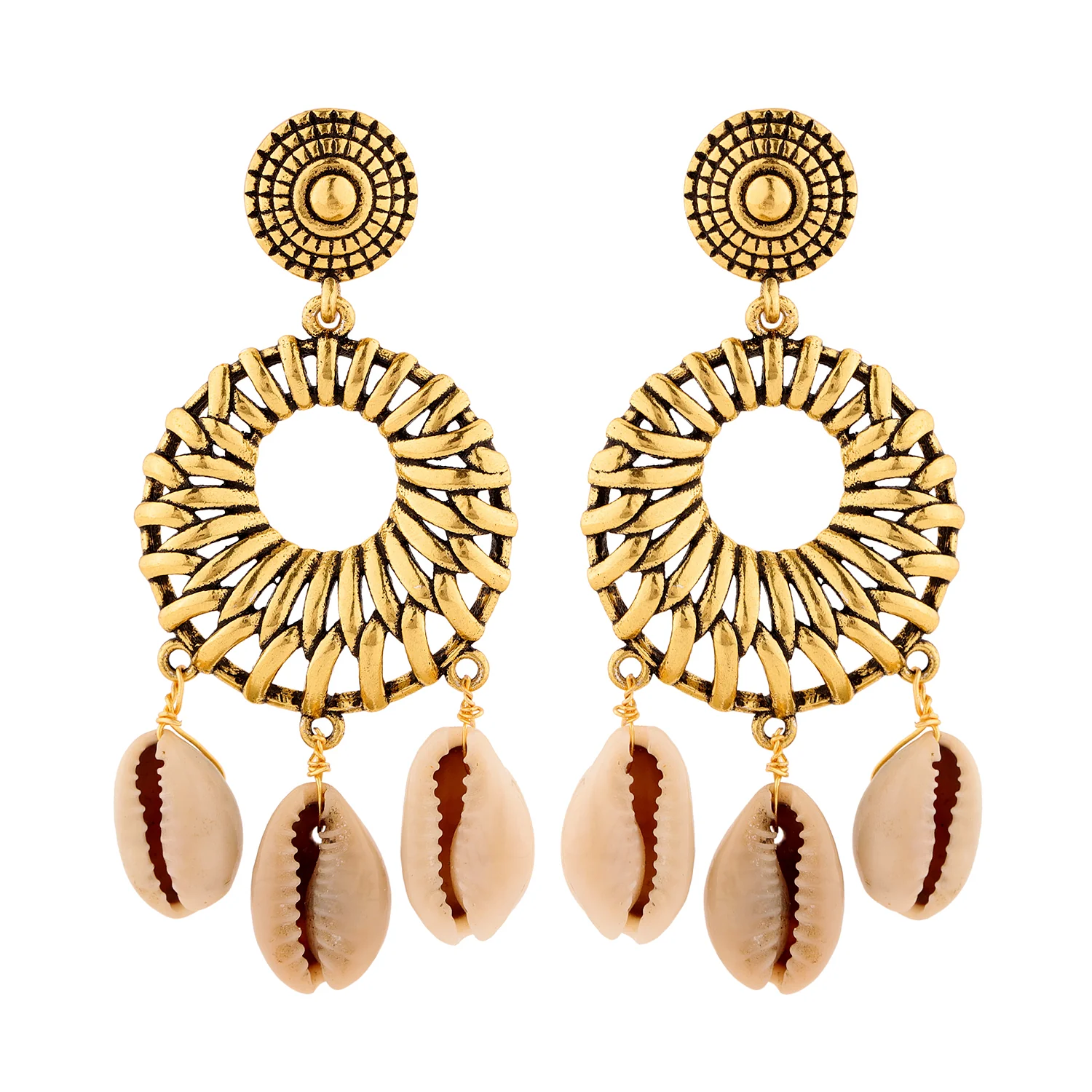 Woven Wonders Plain Dutch Weave Dangler Earrings - Image 4