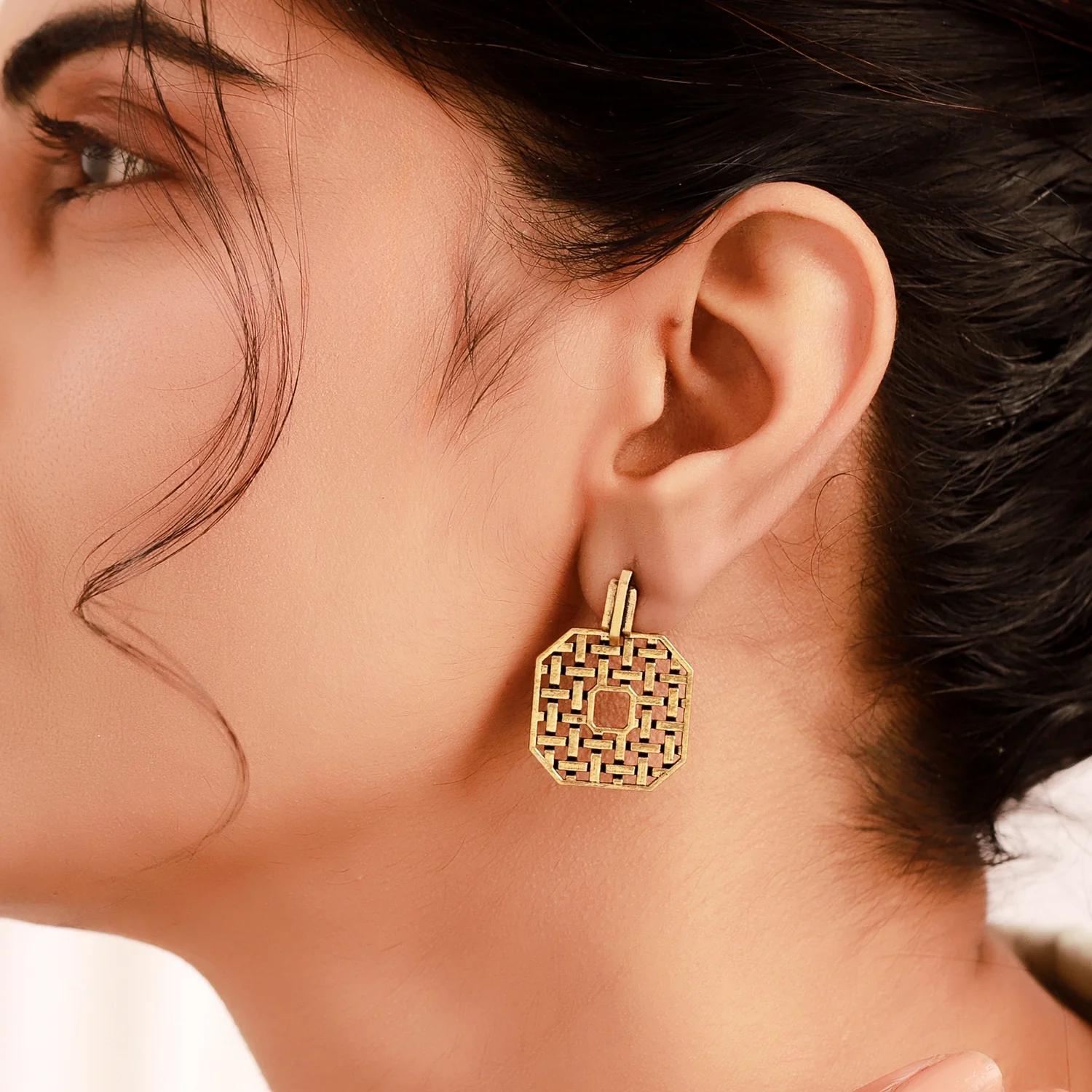 Woven Wonders Plain Weaving Dangler Earrings - Image 2