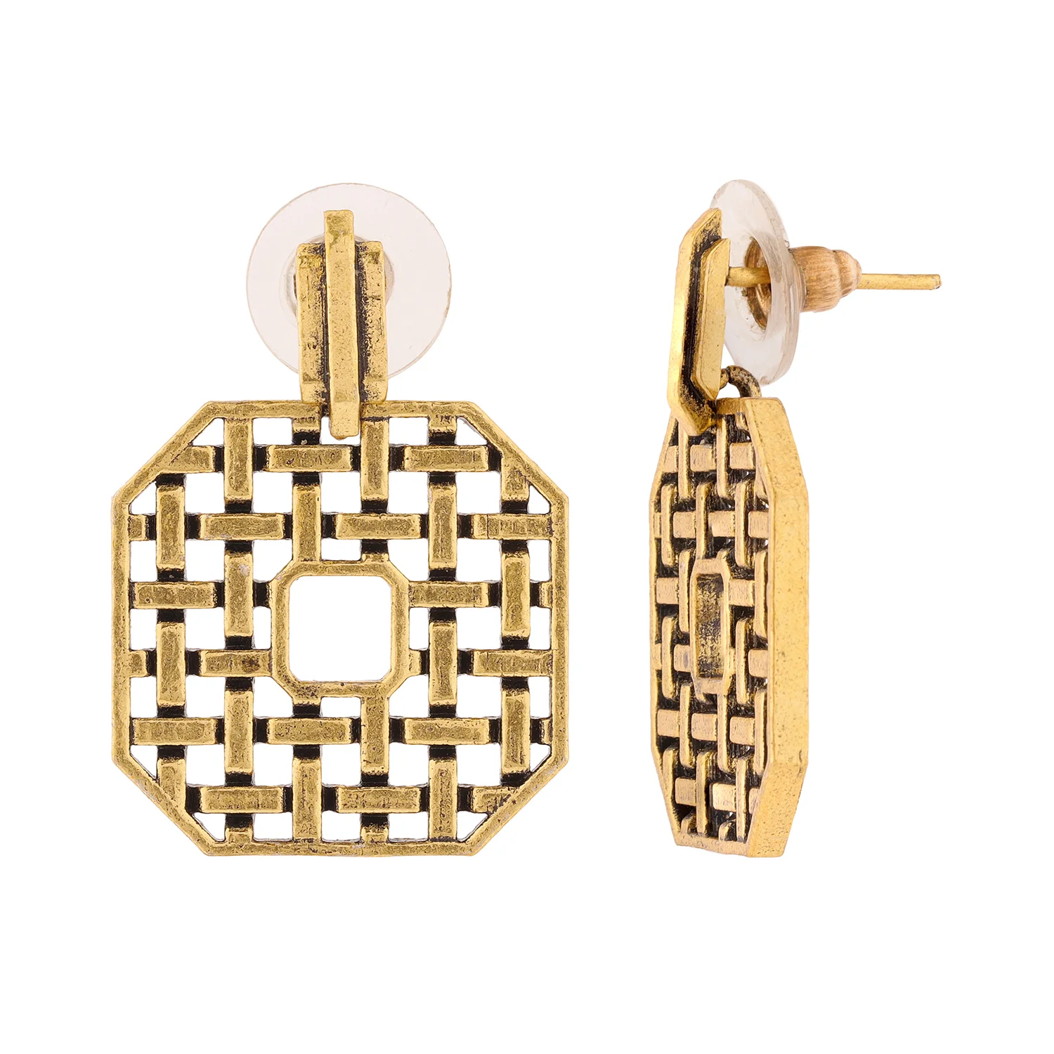 Woven Wonders Plain Weaving Dangler Earrings - Image 3