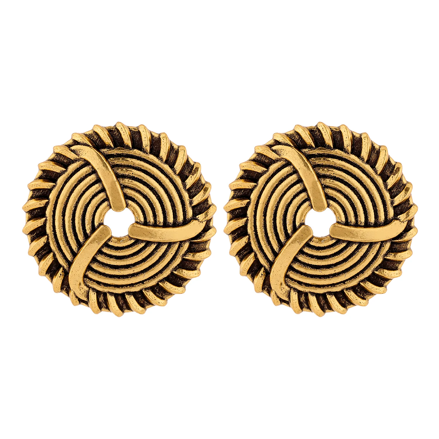 Woven Wonders Swirled Stud Earrings - Image 4