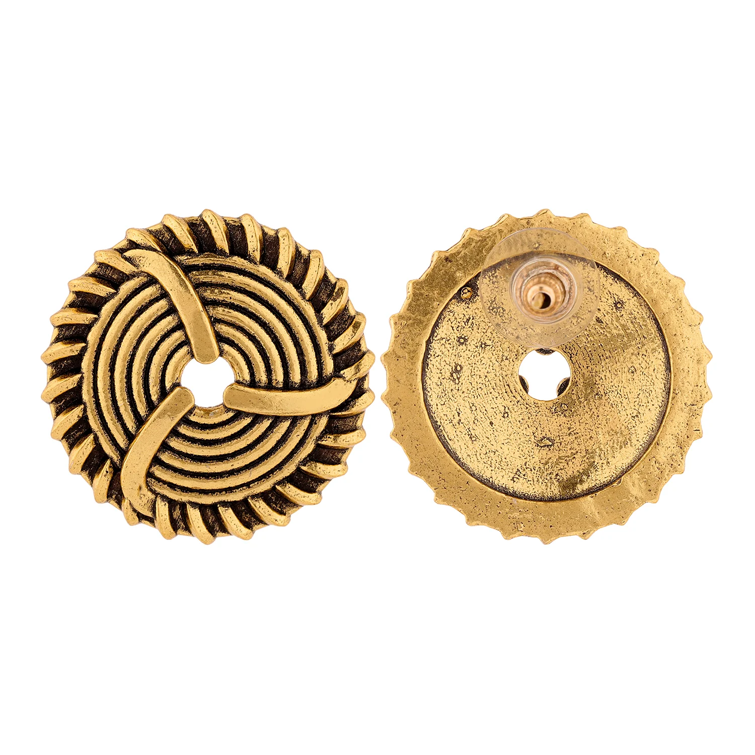 Woven Wonders Swirled Stud Earrings - Image 5