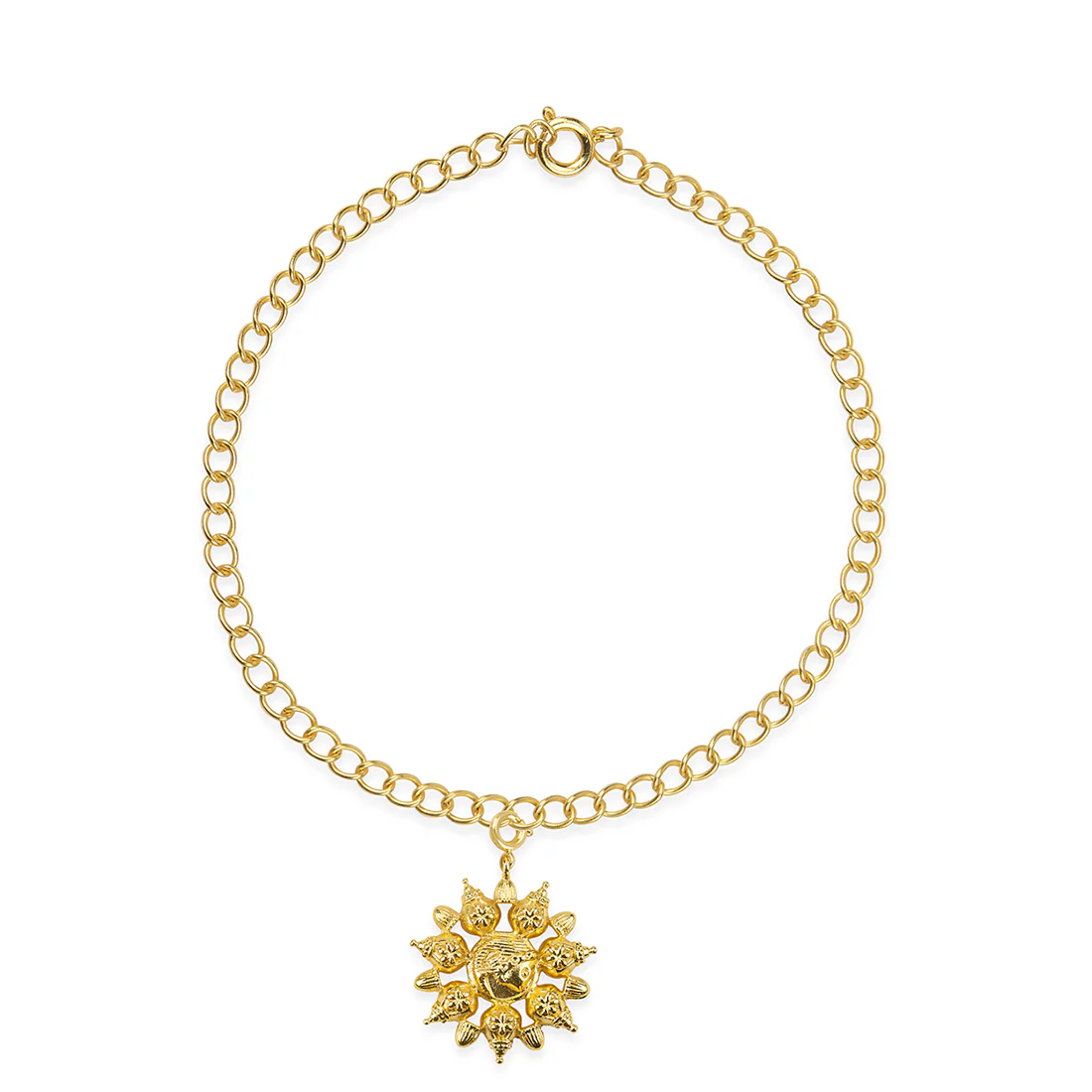 Yellow Gold Enameled Butterfly Charms Pendant With Chain and Bracelets - Image 5