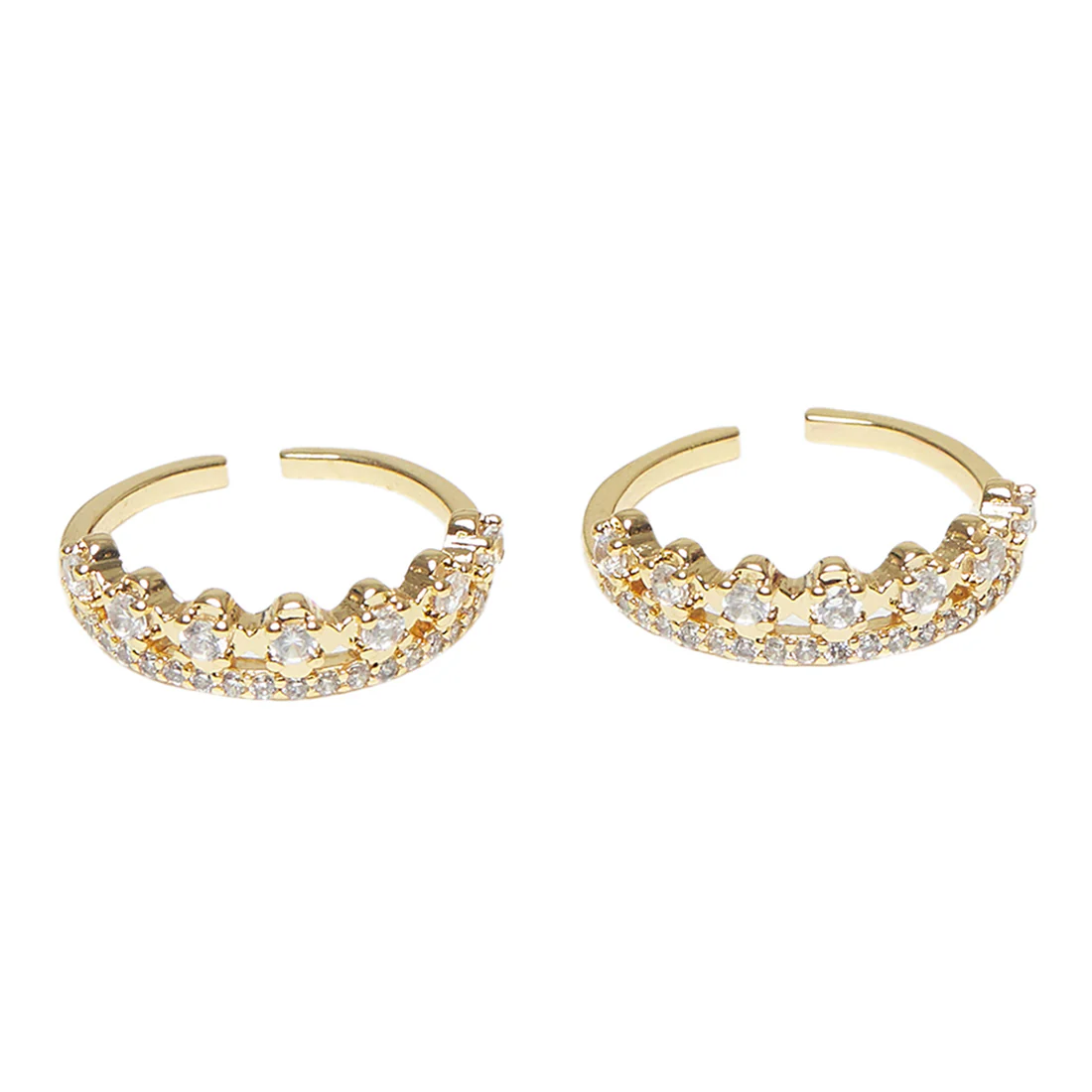 Yellow Gold Plated Casual Toe Rings - Image 3