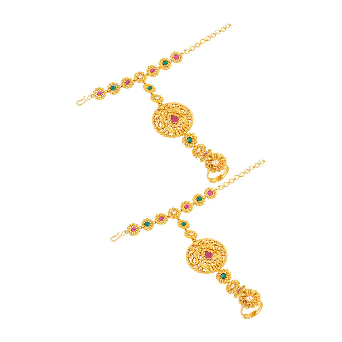 Yellow Gold Plated Complete Bridal Set - Image 6