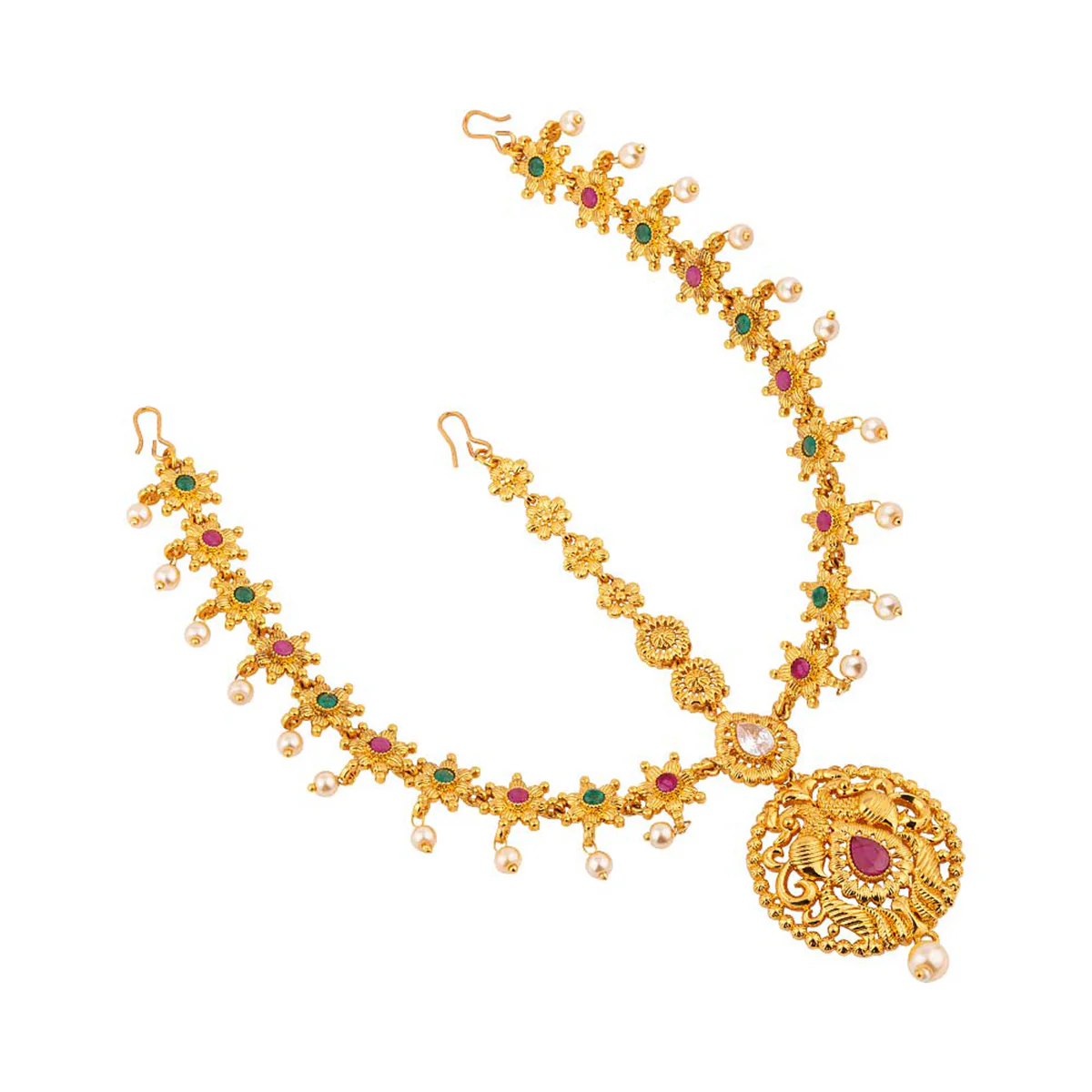 Yellow Gold Plated Complete Bridal Set - Image 8