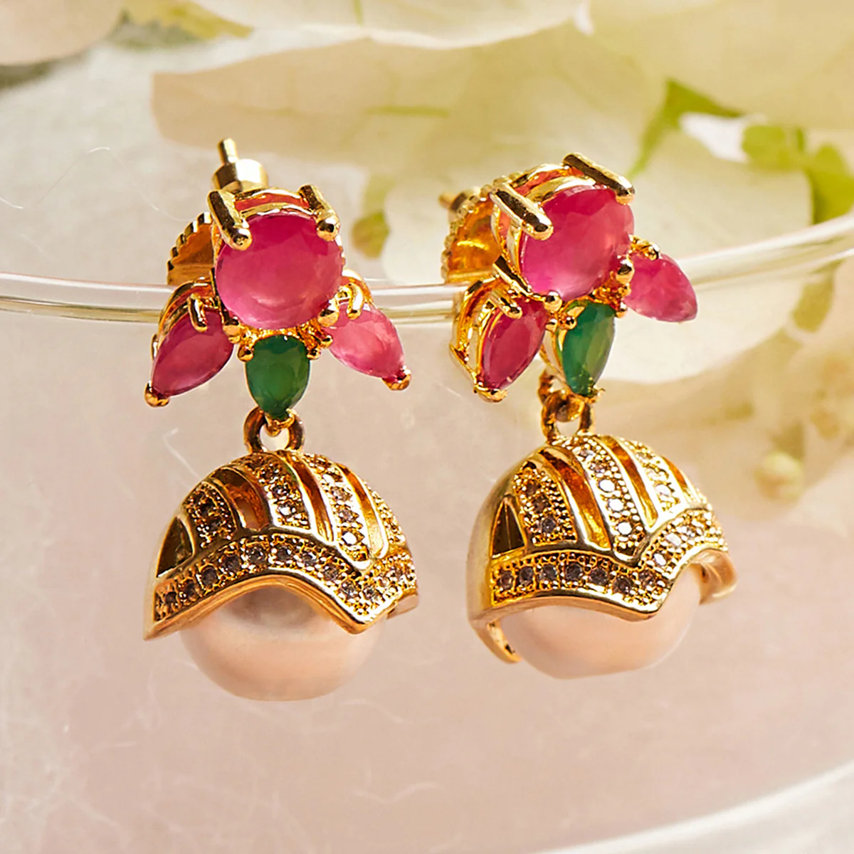 Yellow Gold Plated Earrings