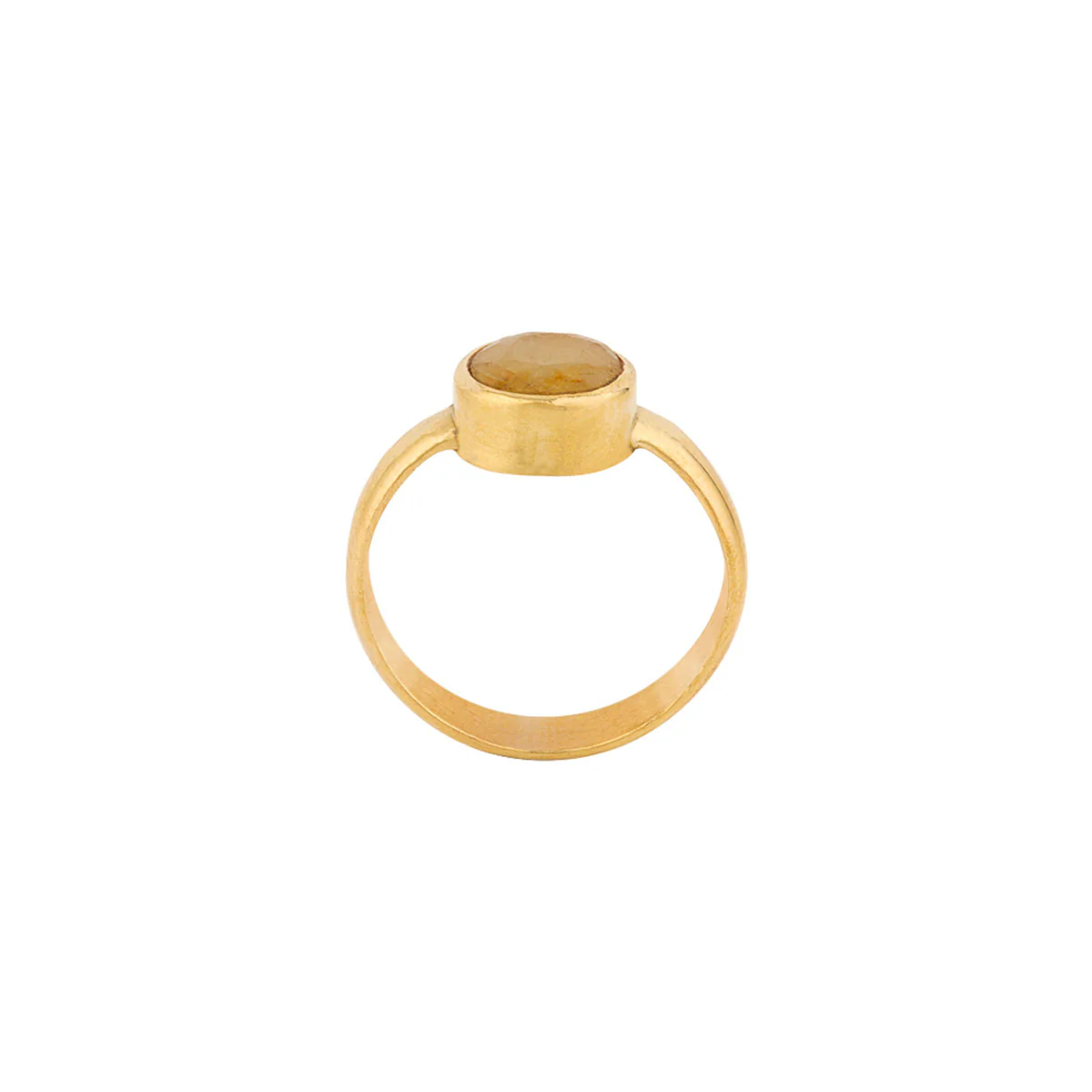 Yellow Sapphire (Pukhraj) 3.25 Ratti Ashtadhatu Rashi Ratna Ring with original Lab Test Certificate - Image 4