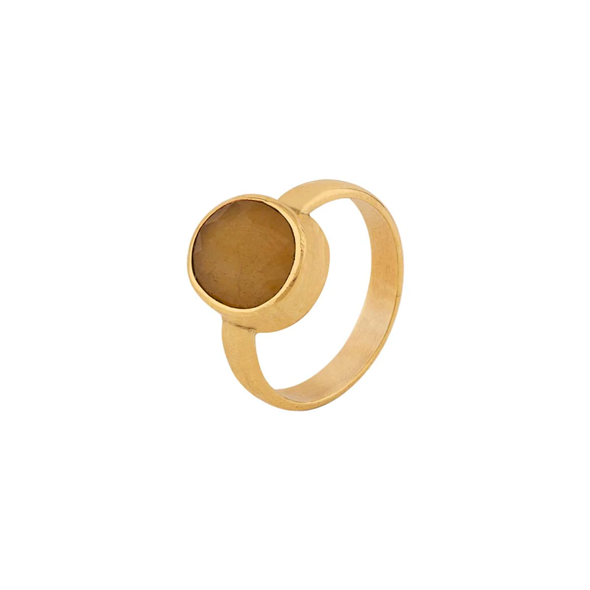 Yellow Sapphire (Pukhraj) 5.25 Ratti Ashtadhatu Rashi Ratna Ring with original Lab Test Certificate - Image 3