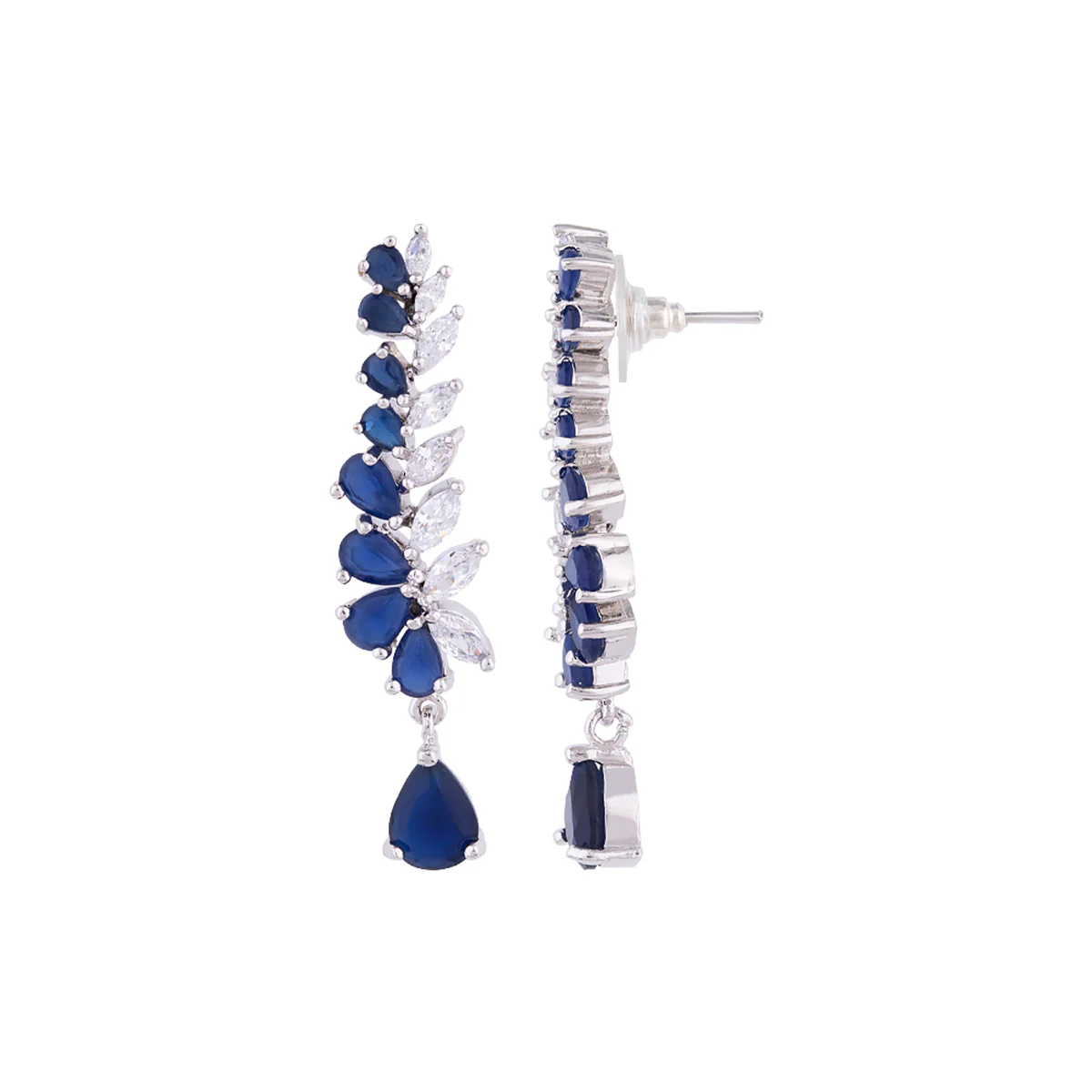 Zircon Embellished Brass Necklace Set - Image 5