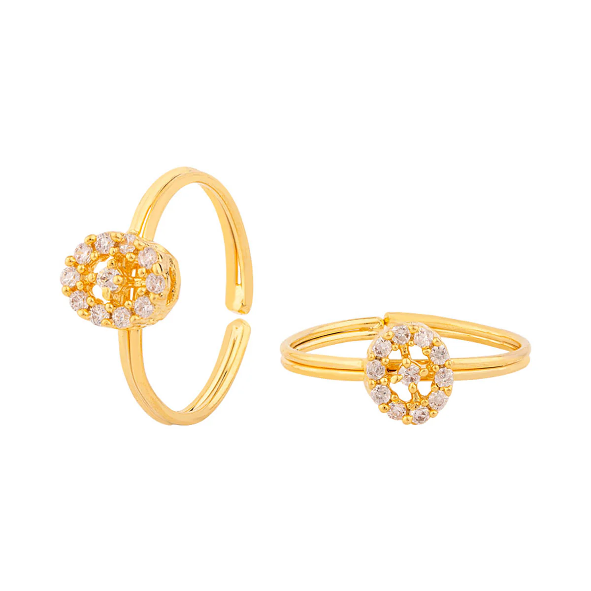 Zircon Gemstones Adorned Toe Rings - Image 3