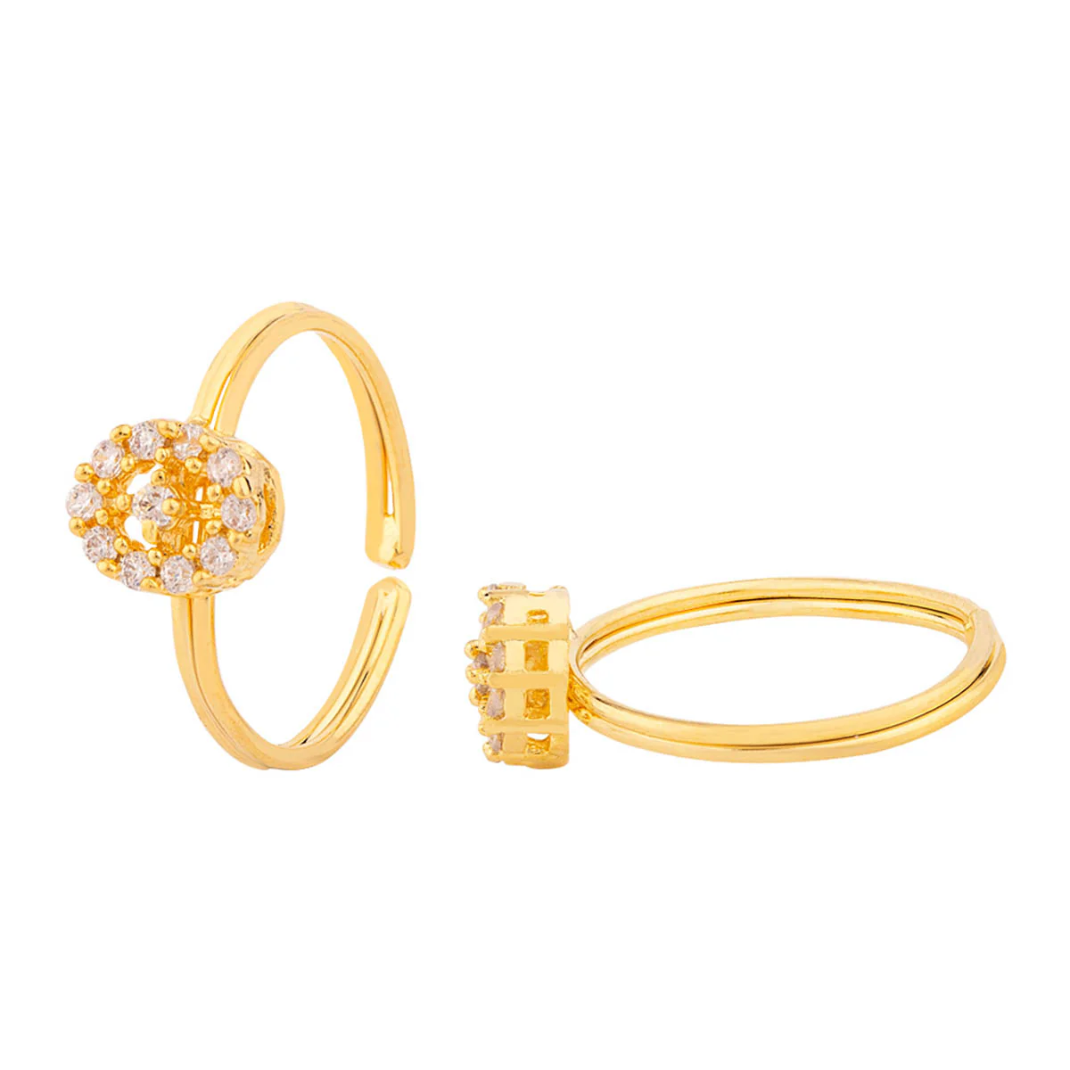 Zircon Gemstones Adorned Toe Rings - Image 4