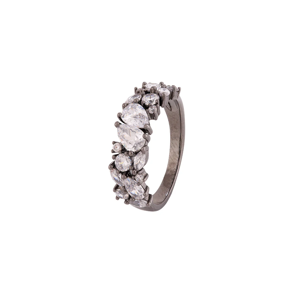 Zircon Gemstones Embellished Band Ring - Image 3