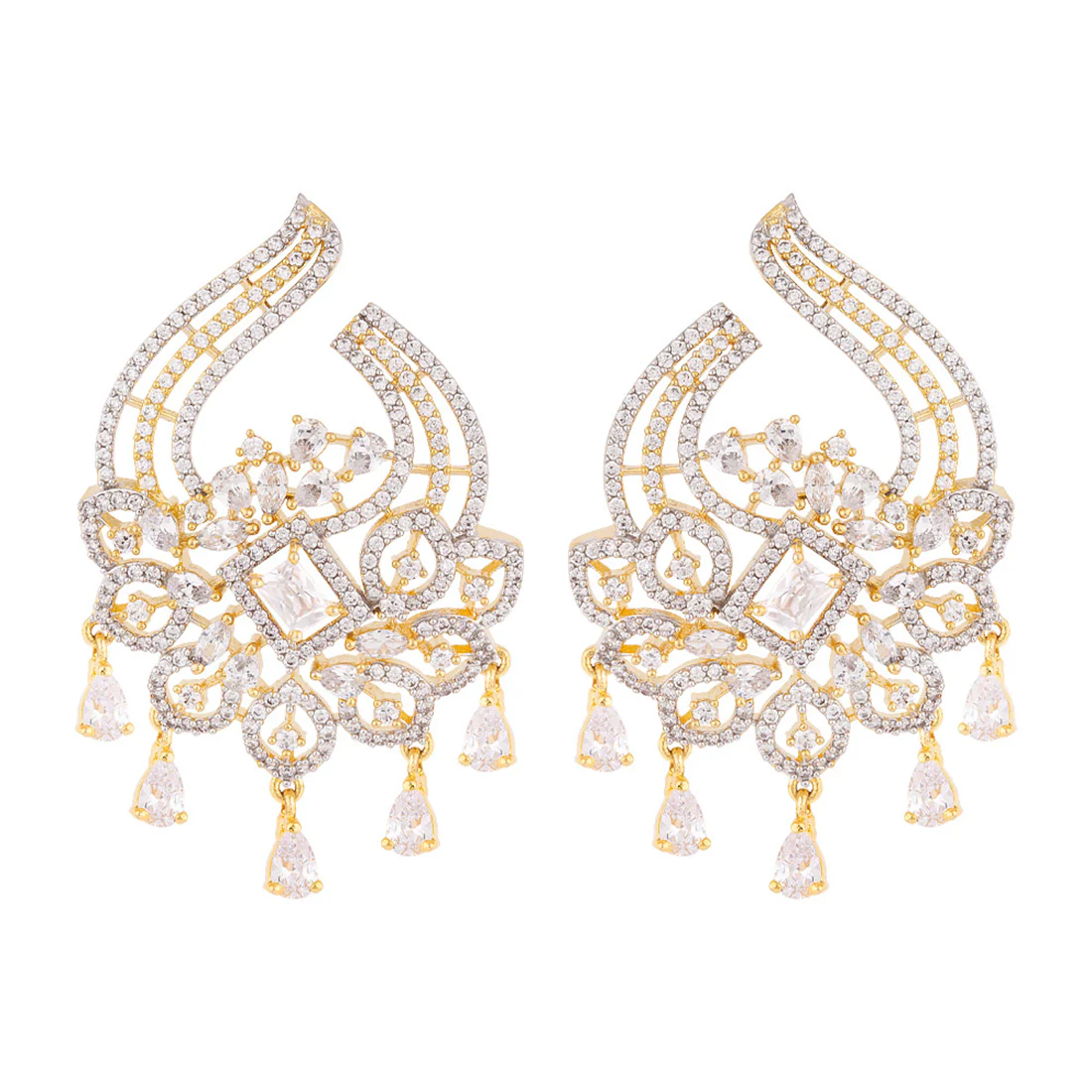 Zircon Gemstones Embellished Earrings - Image 3