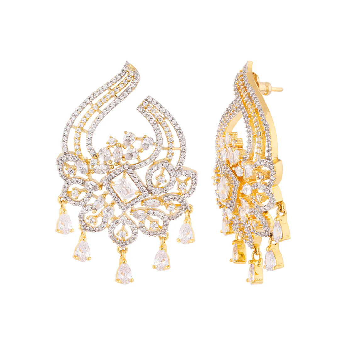 Zircon Gemstones Embellished Earrings - Image 4