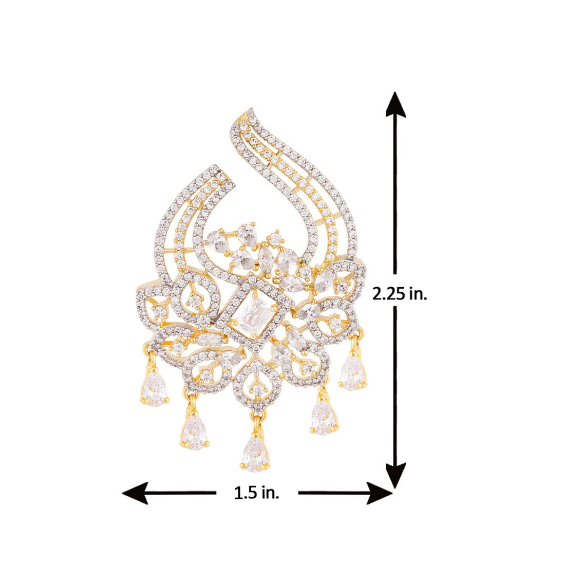 Zircon Gemstones Embellished Earrings - Image 5