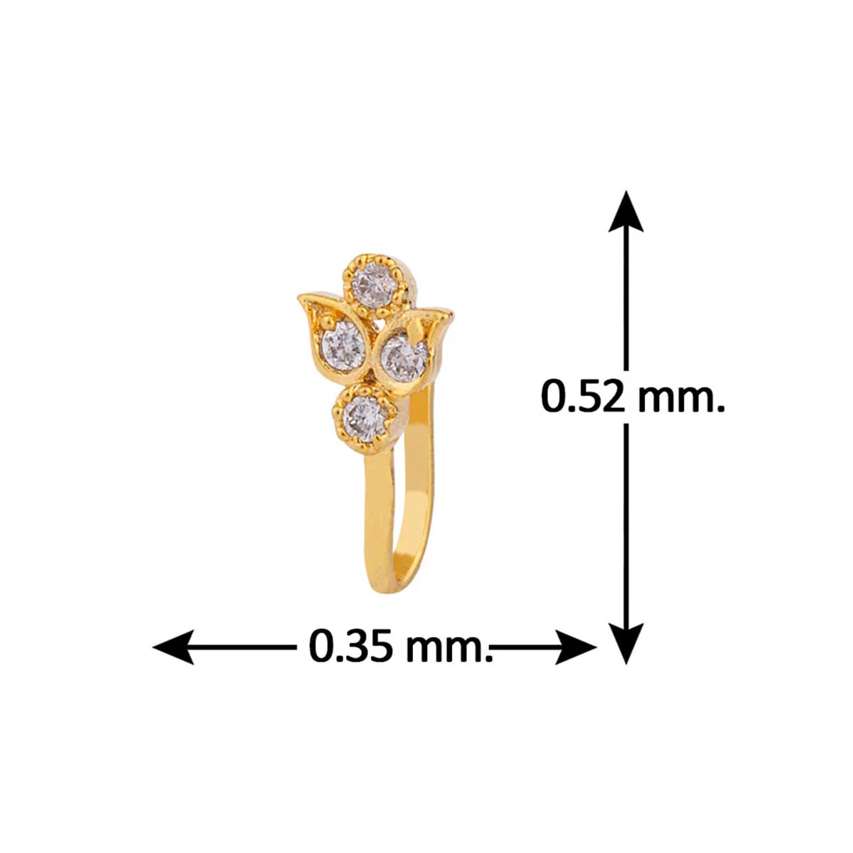 Zircons Adorned Casual Nose Pin - Image 5