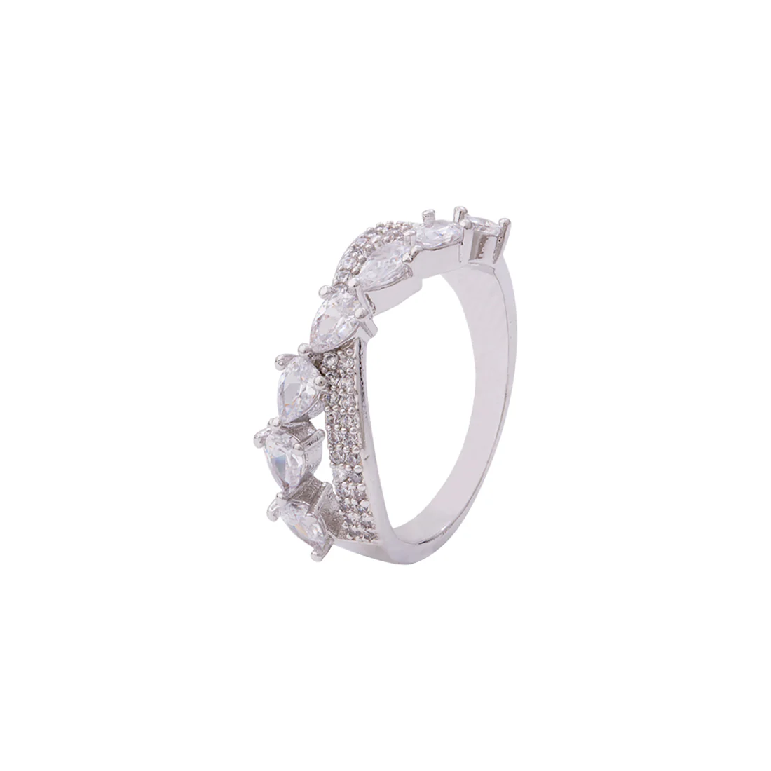 Zircons Adorned Trendy Ring - Image 3