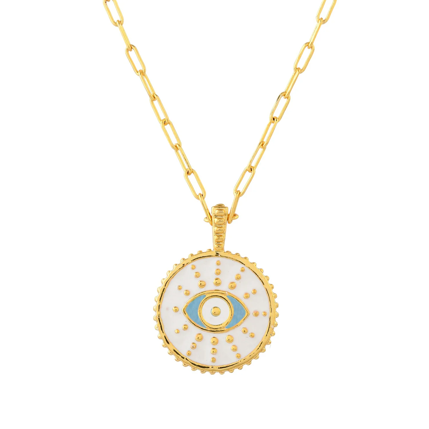 Zodiac Aquarius And Evil Eye Reversible Pendant - Image 6