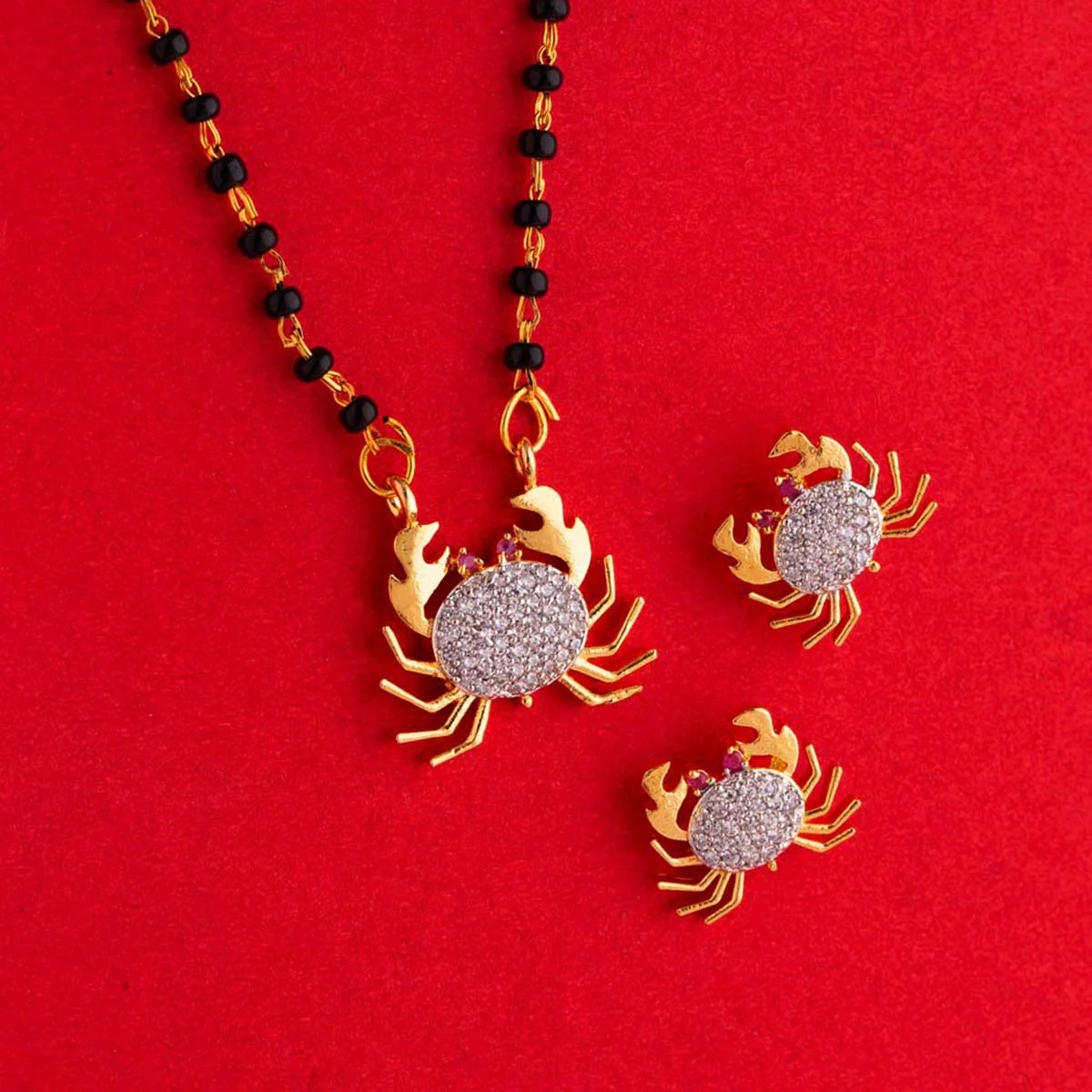 Zodiac Cancer CZ Gems Adorned Mangalsutra