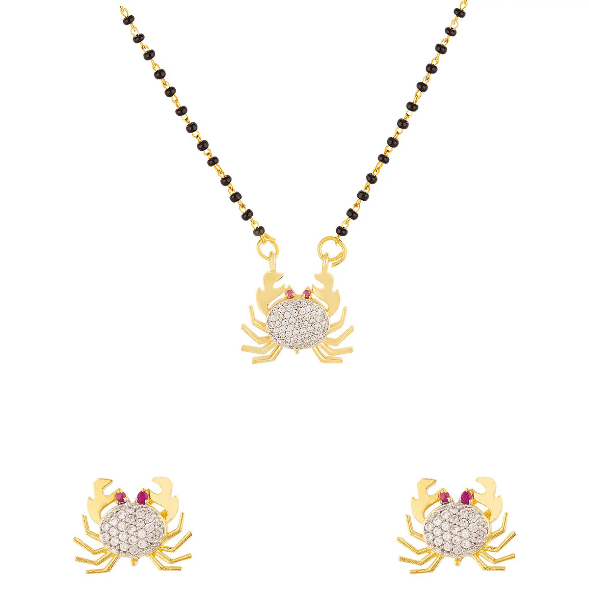 Zodiac Cancer CZ Gems Adorned Mangalsutra - Image 3