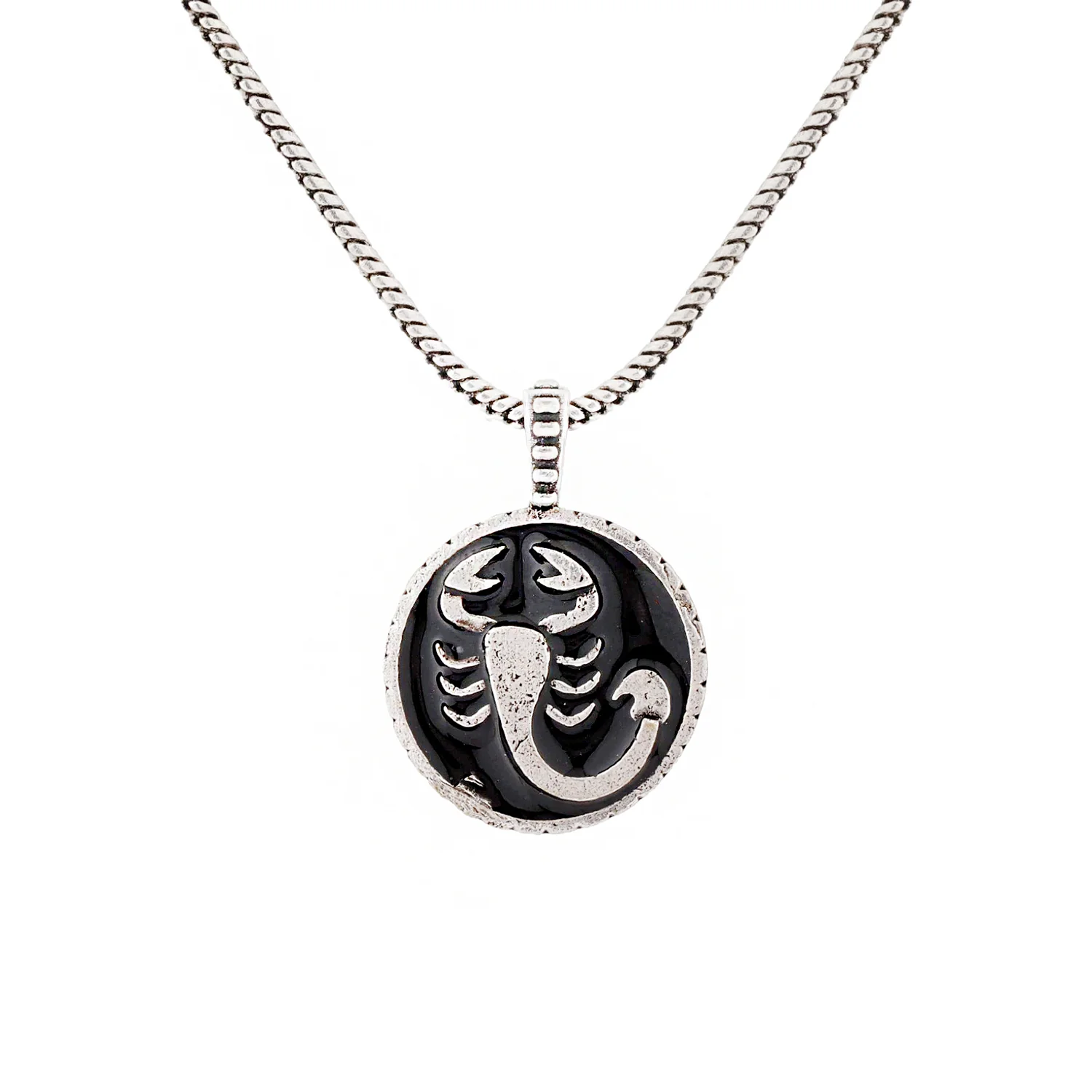 Evil Eye Scorpio Zodiac Black Oxidised Pendant - Image 4