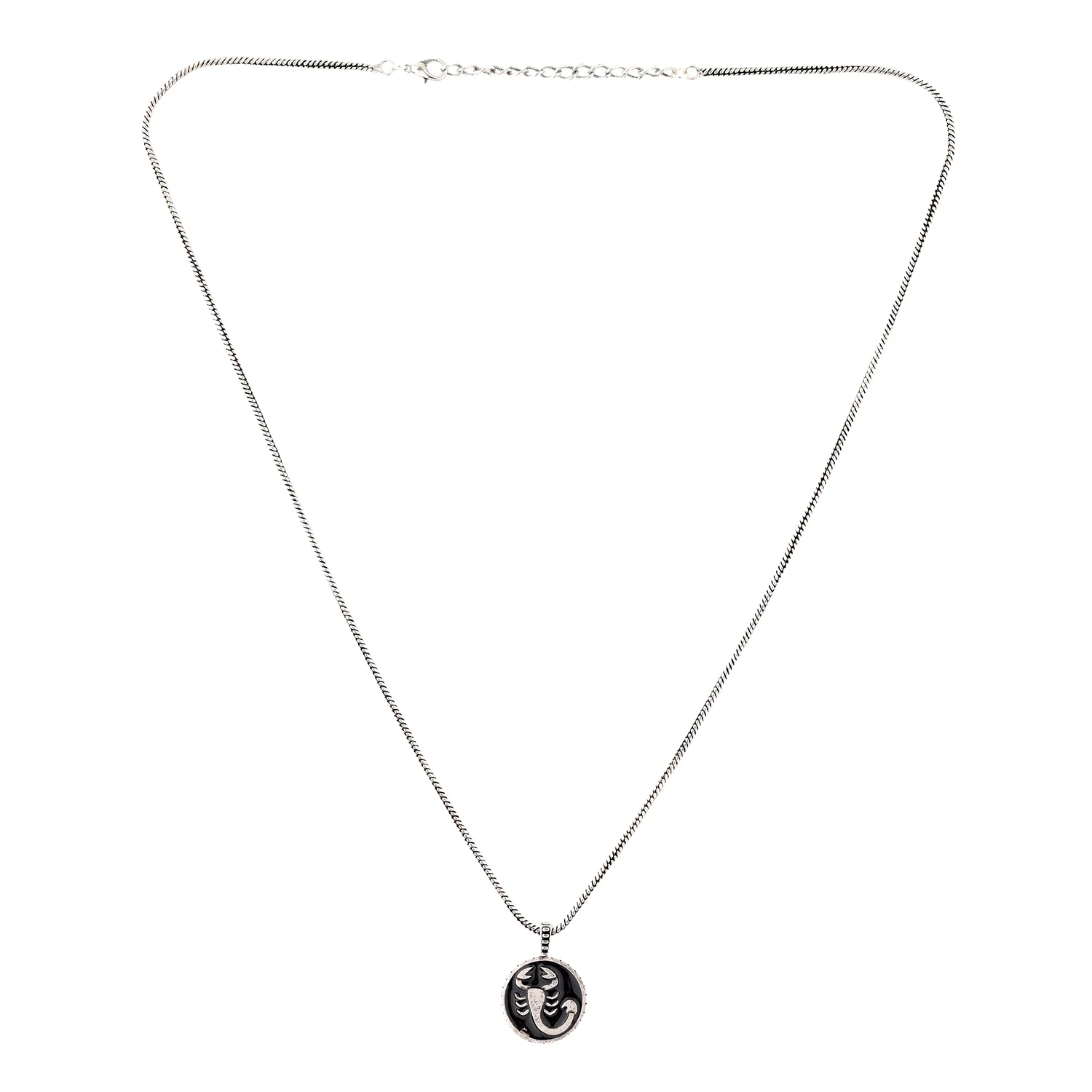 Evil Eye Scorpio Zodiac Black Oxidised Pendant - Image 5