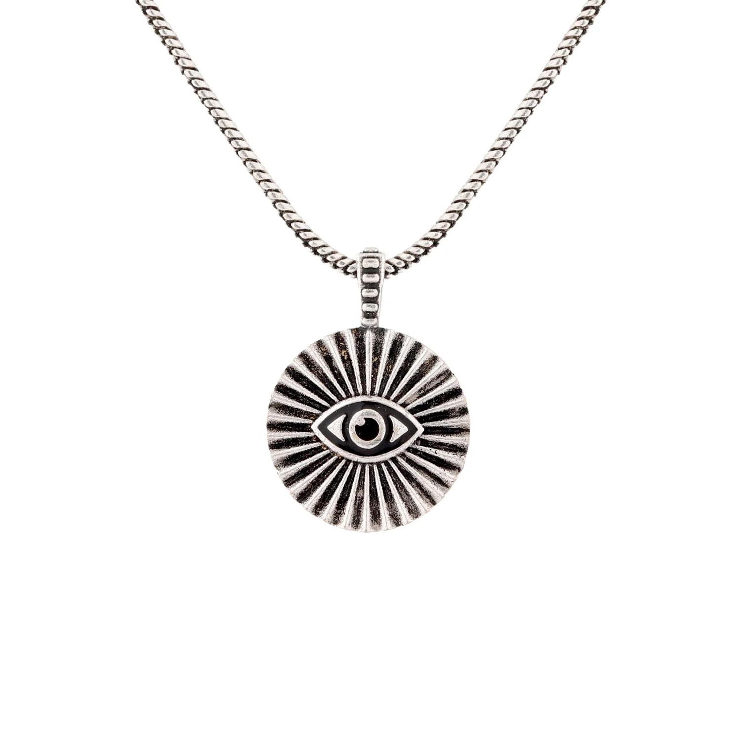 Evil Eye Taurus Zodiac Black Oxidised Pendant - Image 6