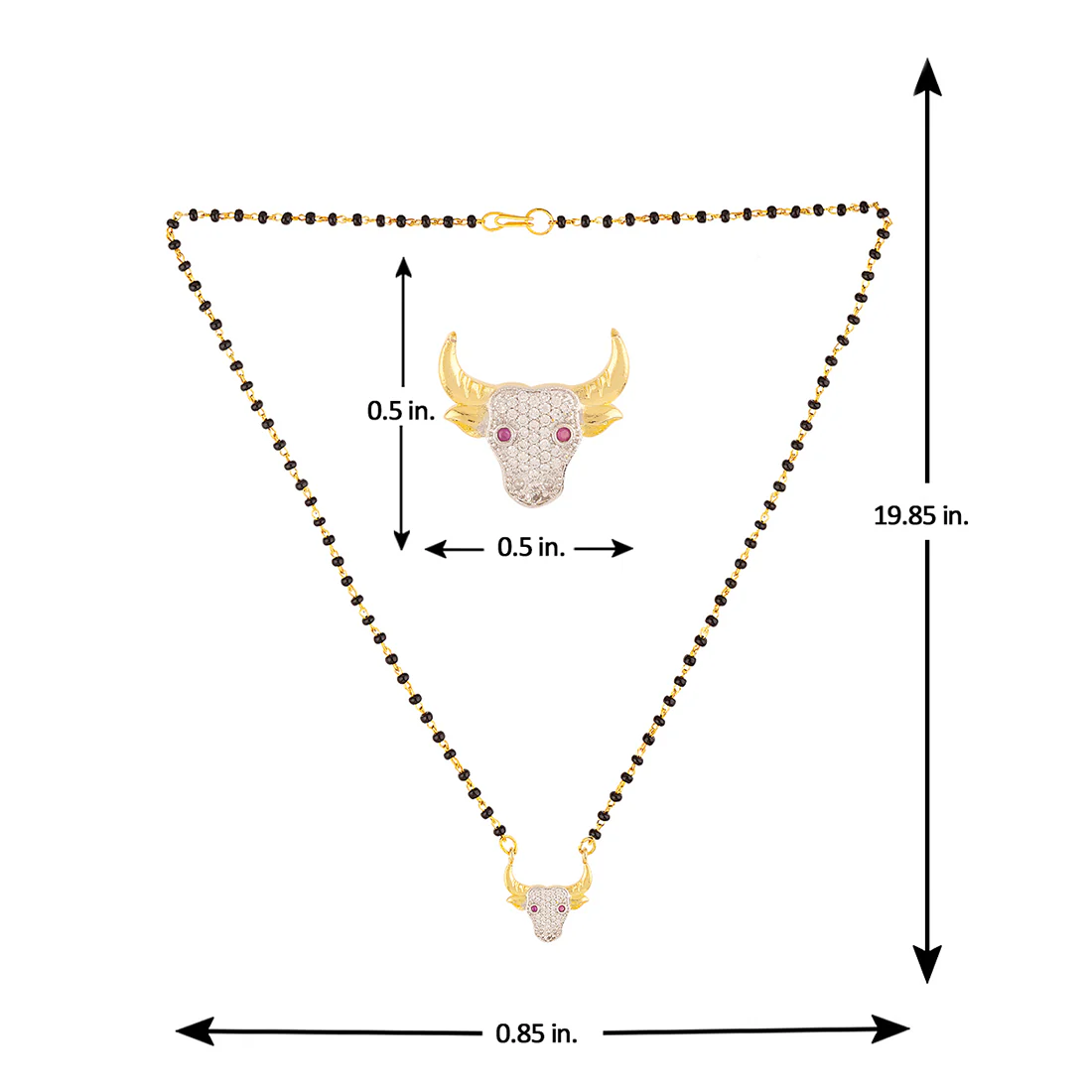 Zodiac Taurus Mangalsutra with Earrings - Image 6