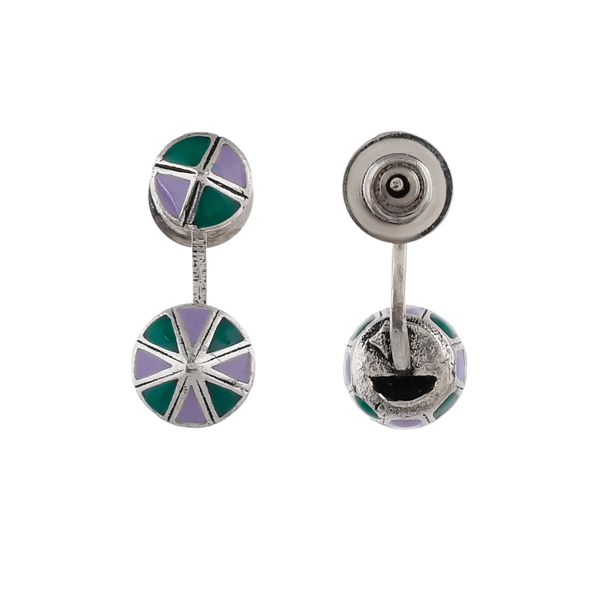 Zulu Mpho Enameled Ear Jacket Earrings - Image 5