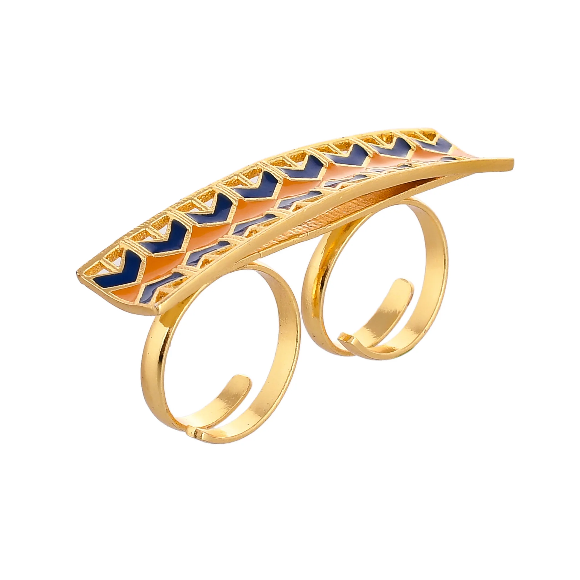 Zulu Zina Statement Two Finger Ring - Image 3