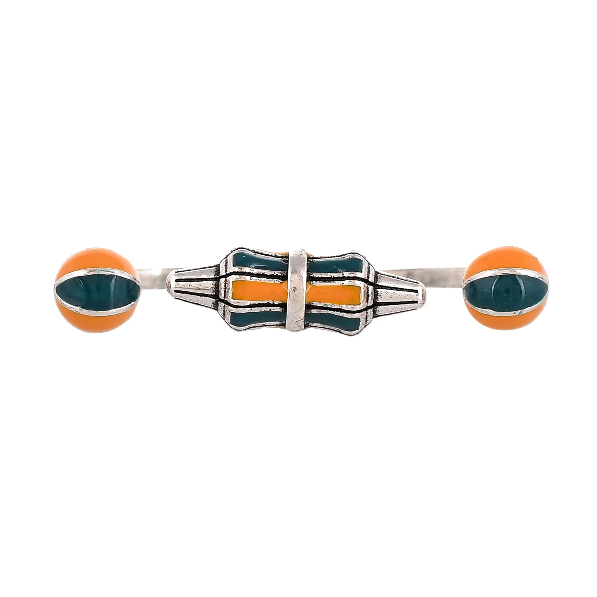 Zulu Zuri Enameled Two Finger Ring - Image 4